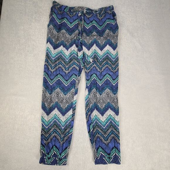 Joe B women's hippie magic jogger boho pants blue Size XL Dopamine funky quirky - Picture 3 of 7